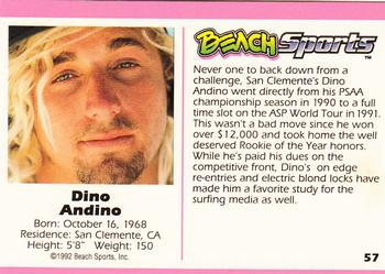 1992 Beach Sports #57 Dino Andino Back